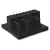 8-7/8" x 8-7/8" x 4-1/2" Black Polypropylene Copolymer RTB01 Series Adjustable Pipe Support | IPSRTB01