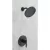 1/2" NPT 3.78" Metal Matte Black 1-Handle Contempra Series Shower Only Trim | PPFLG897NCB