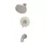 1/2" NPT 3.78" Metal Brushed Nickel 1-Handle Contempra Series Tub/Shower Trim Kit | PPFLG898NCK