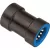3/4" Socket Blue ABS/Stainless Steel and EPDM Seal Adapter | BLK08683