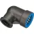 3/4" x 1/2" Push x FPT Blue 90 Degrees Elbow | BLK37375