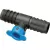 1" x 1/2" Barb x Barb x Push Blue Tee | BLK37904