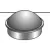 4" Pressed Steel Galvanized Ball Cap | CBCPS4