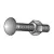 3/8" x 3" Galvanized with Nut Carriage Bolt | CCB383