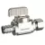 1/2" x 1/4" PEX Crimpex x OD Compression Chrome-Plated Lead-Free Brass Straight Stop Valve | DHL511PX330