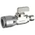 1/2" x 1/4" Quick Grip x Compression Chrome-Plated Lead-Free Brass Straight Stop Valve | DHL511QG330