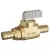 1/2" PEX Crimpex Rough Brass Lead-Free Brass Inline Straight Stop Valve | DHL521PX3PX3