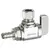 3/8" PEX Crimpex x OD Compression Chrome-Plated Lead-Free Brass Angled Stop Valve | DHL611PX231