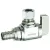 1/2" x 1/4" PEX Crimpex x OD Compression Chrome-Plated Lead-Free Brass Angled Stop Valve | DHL611PX330
