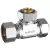 5/8" Compression x Female Compression x Female Compression Chrome-Plated Lead-Free Brass Universal Tee | DHLE334343PL
