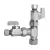 5/8" x 3/8" x 3/8" Compression Chrome-Plated Lead-Free Brass 2 Straight Dual Shut-Off Valve | DHLE335001