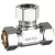 5/8" Female Compression x Female Compression x Compression Chrome-Plated Lead-Free Brass Universal Tee | DHLE434333PL