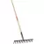 60" Ash Wood Handle 14 Tines Level Head Rake | CORRK64002