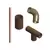 6" Copper For CID140 Cast Lighting Fixtures Pipe | CSLCCPSTEM6