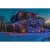 24" Pure White Blue Metal Frame LED 3D Star Burst | HBL3D24STBPWBL