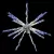 24" Warm White Metal Frame LED 3D Star Burst | HBL3D24STBWW