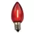 Smooth Screw-In C7 LED Red Transparent Commercial Grade LED Bulb | HBLBU25FLDSC7TRD