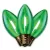 Smooth E17 C9 LED Green Transparent Filament Christmas LED Bulb | HBLBU25FLDSC9TGR