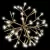 Warm White LED 12" Matte Gold 3D Shimmering Sphere | HBLLED12SHSGWWTW