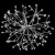 20" Warm White 5 mm LED 10' Transparent LED 3D Shimmering Sphere | HBLLED20SHSSWWTW
