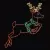 LED 51" x 56" Powder Coated Frame Leaping Reindeer | HBLLEDLR277