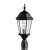 150 W E26 Medium Incandescent Black Aluminum Outdoor Post Light | KIC9956BK
