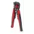 8.25" x 4.25" x 1.25" Hardened Steel Blade Rubber Handle Red Adjustable Automatic Wire Stripper | KNGGS395