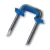 1/2" Graphite Metallic with Blue Insulated For 14/2 and 12/2 Non-Metallic BX MC AC and UF Cable Staple | KNGMSI1525T