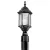100 W E26 Medium A19 Incandescent Black Aluminum Outdoor Post Light | KIC49256BK