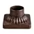 5.75" x 3.5" Black Aluminum For Outdoor Lights Pedestal Mount