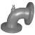 3" Flanged 12 to 14 mil Epoxy Coated Ductile Iron 90 Degrees Elbow | LEMFF390