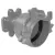 6" Flange x Bell End 10 to 12 mil Epoxy Coated Ductile Iron RF Series Self Restrained Adapter | LEMRF6F6B