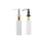 3" 10 Ounce Brushed Nickel Brass Plastic Liquid Soap Dispenser | MATLSD100S