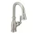 3/8" Compression 14-3/8" Metal Spot Resist Stainless Steel 1-Handle High Arc Pulldown Bar Faucet | MON5985SRS