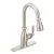 3/8" Compression 15-1/2" Metal Spot Resist Stainless Steel 1-Handle High Arc Pulldown Kitchen Faucet | MON7185SRS