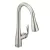 3/8" Compression 15-1/2" Metal Spot Resist Stainless Steel 1-Handle High Arc Pull-Out Kitchen Faucet | MON7594SRS