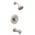 1/2" Copper 3-5/8" Metal Brushed Nickel 1-Handle Tub/Shower Trim Kit | MONT2193BN