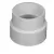 4" DWV Hub x S&D Hub White PVC DWV to Sewer and Drain Solvent Weld Adapter | NDP3P16