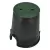 6" Round Black Box Water Meter Pro with Overlapping Green Cover Valve Box | NDB107BCW