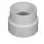 3" x 4" DWV Hub x S&D SPT White PVC DWV to Sewer and Drain Solvent Weld Adapter | NDP3P17