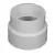 8" x 6" Hub White PVC Solvent Weld Reducing Coupling | NDP8P07