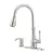 3/8" Female Threaded 16-15/16" Zinc Stainless Steel 1-Handle Wheaton Series Pull-Down Kitchen Faucet | PPFGT529WH1S
