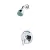 1/2" NPSM 2-19/32" Zinc Polished Chrome Standard 1-Handle Pfirst Series Shower Only Trim | PPFLG890200