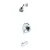 1/2" NPSM 2-13/32" Zinc Polished Chrome 1-Handle Pfirst Series Tub and Shower Trim | PPFLG890300