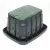 23.2" x 19.3" Rectangular Black Irrigation Control Valve VB Standard with Green Lid Valve Box | RBGVBSTNDGRN
