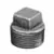 1-1/2" Male Threaded Black Malleable Iron Square Head Cored Plug | TFBP015