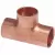 3" x 3" x 2" Solder Cup Copper 611R Series Tee | SFCT338