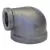 1" x 3/4" FNPT Black Malleable Iron 90 Degrees 1101R Series Domestic Elbow | TFB90F131D