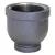 1-1/2" x 1-1/4" Female Threaded Black Malleable Iron Reducing Coupling | TFBBR212D