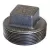 1/2" MNPT Black Malleable Iron 388 Series Domestic Plug | TFBP005D